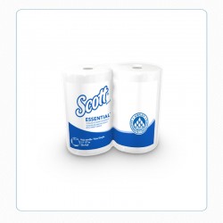 Toalla de manos SCOTT Essential en rollo Blanca hoja sencilla X 177 mts